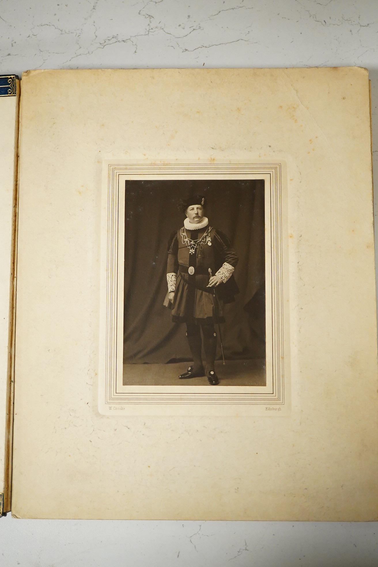 Dewar of Vogrie, Capt. James Cumming - Genealogy of Dewar of Vogrie. With notes on allied families and their armorial bearings. (? sole manuscript copy, unpublished). Contents - large tissue guarded armorial frontis. in